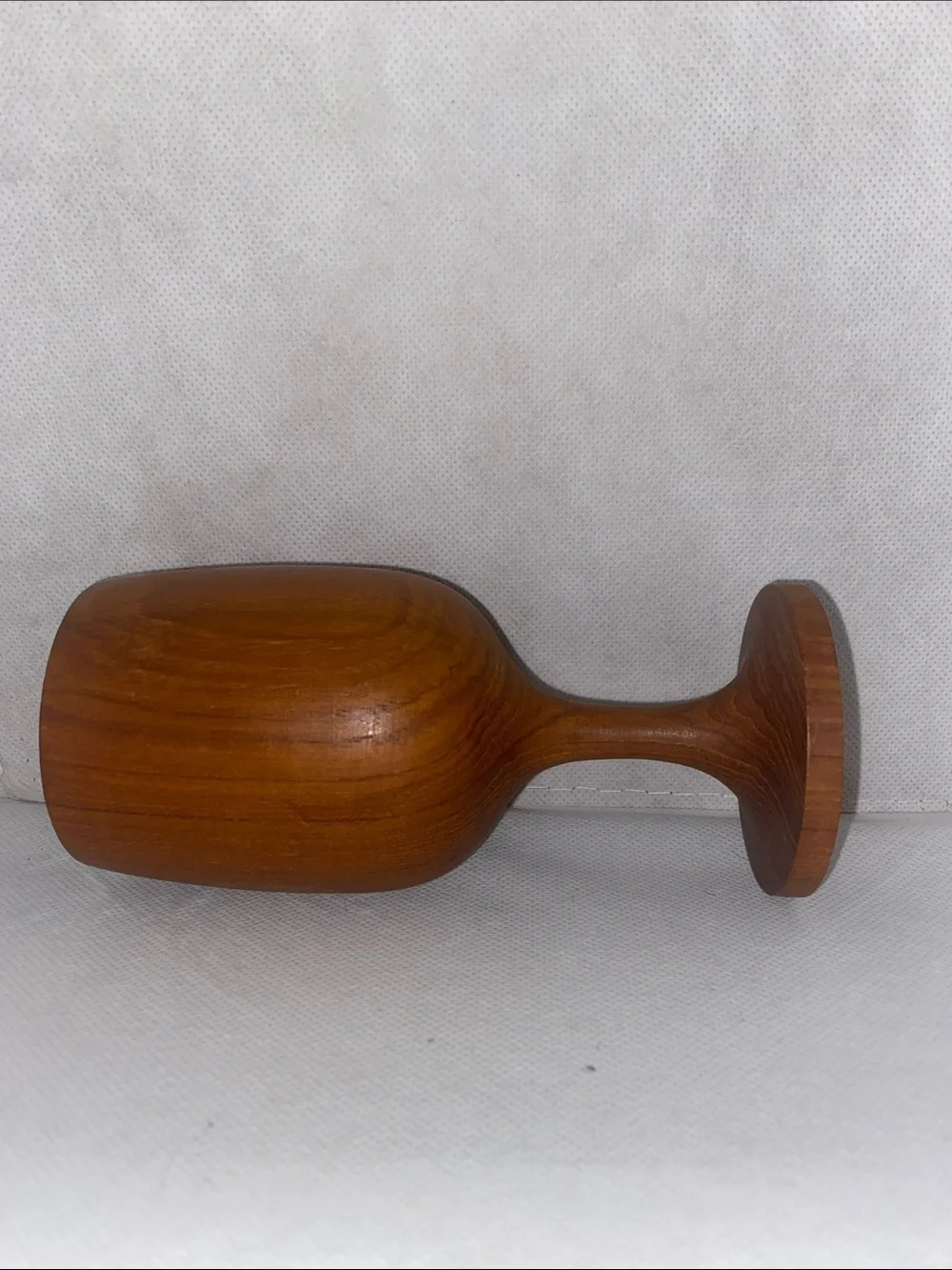 Teakwood Goblet Wine Glass - Brown